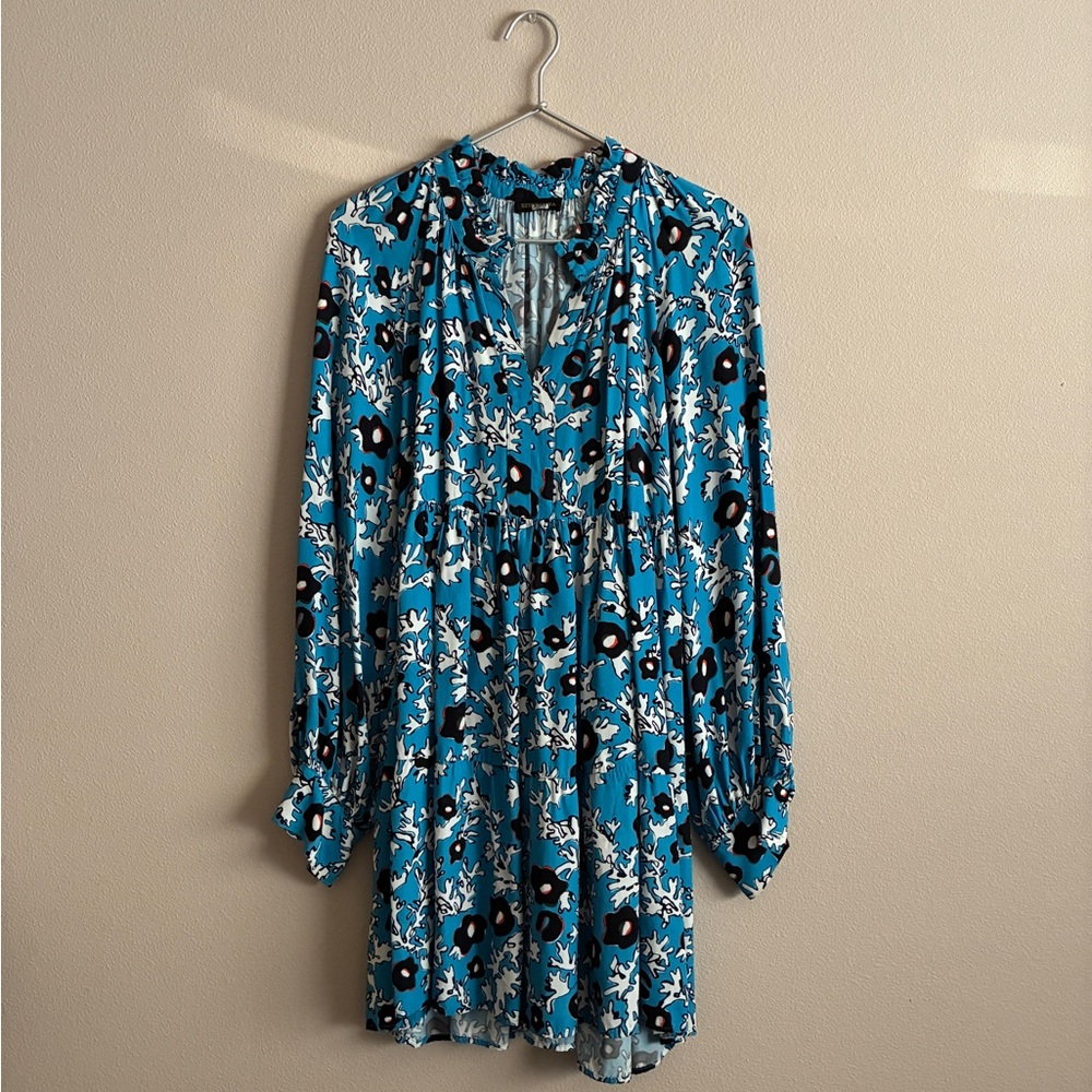 STINE GOYA Jasmine Long-Sleeve Mini Dress in Cosmos